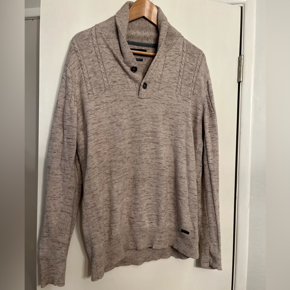 🎉HP🎉 Men’s Buckle Black Tan Sweater Size Medium